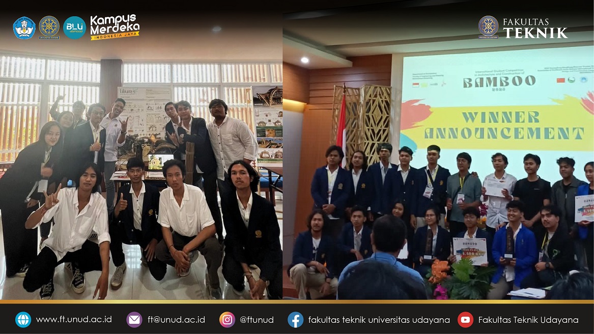 Udayana University Architecture Study Program Student Team Wins 2nd and 3rd Place in the 2023 International Student Competition of Architecture and Construction of Bamboo