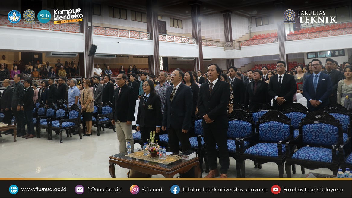 Faculty of Engineering, Udayana University Releases 286 Prospective Graduates at the 156th Judicial Conference