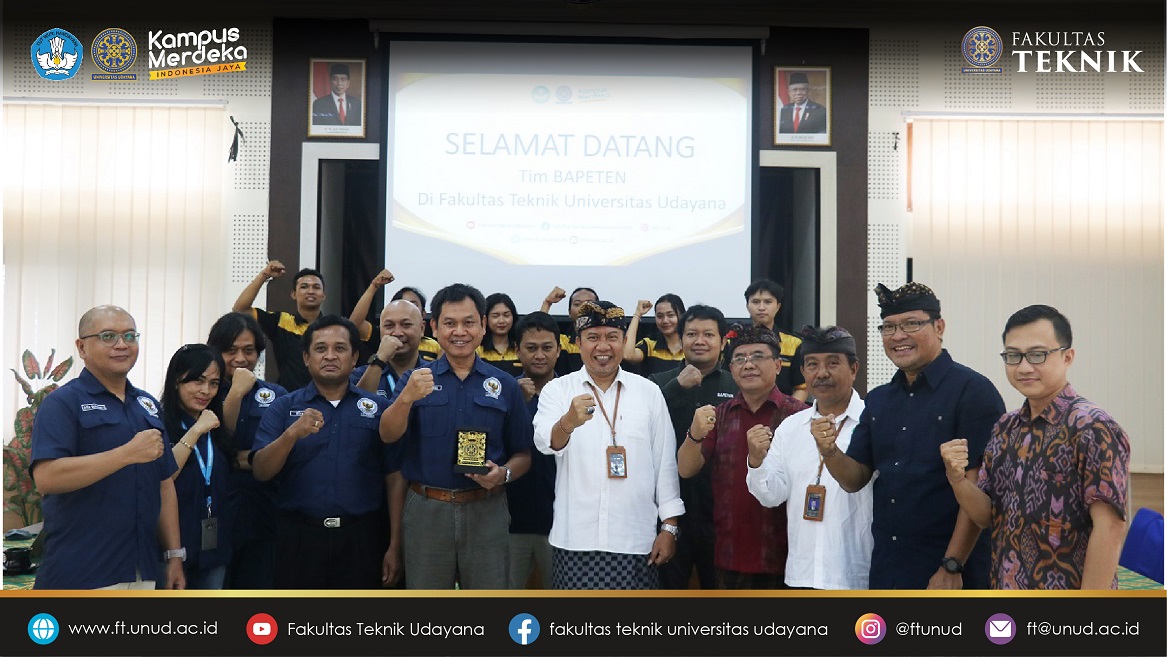 The visit of the Nuclear Energy Regulatory Agency Team to the Faculty of Engineering, Udayana University in the context of socialization and cooperation related to the supervision of nuclear energy