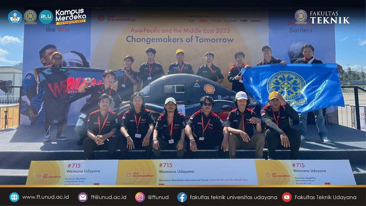 The Weimana Udayana Team took part in the 2023 Asia Pacific and Middle East Shell Eco-marathon