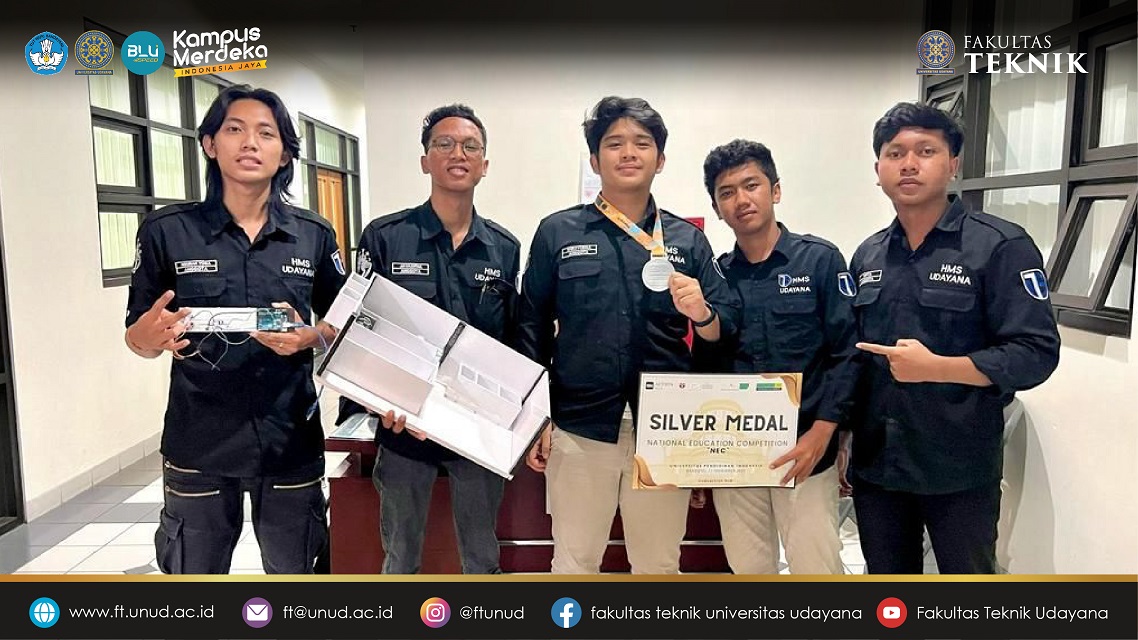 Civil Engineering Student Team, Faculty of Engineering, Udayana University, won the Silver Medal in the NEC event