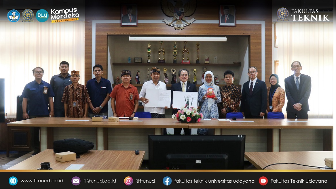 Faculty of Engineering, Udayana University Together with Hokuriku Electrical Construction Co., Ltd. And PT. Awina Energi Internasional Signs MOA joint Research