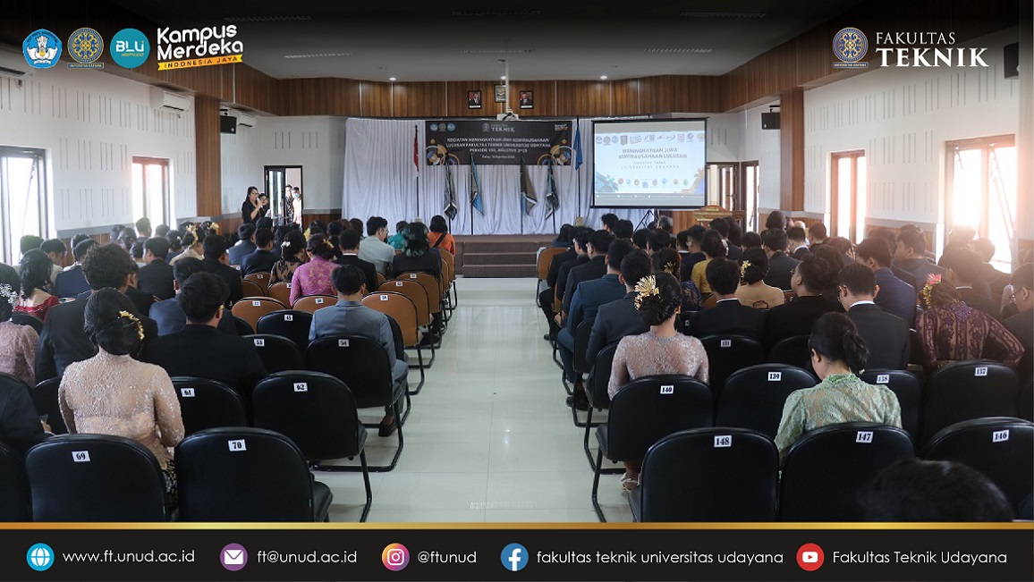 The Faculty of Engineering, Udayana University Released 158 Prospective Graduates at the 155th Yudisium