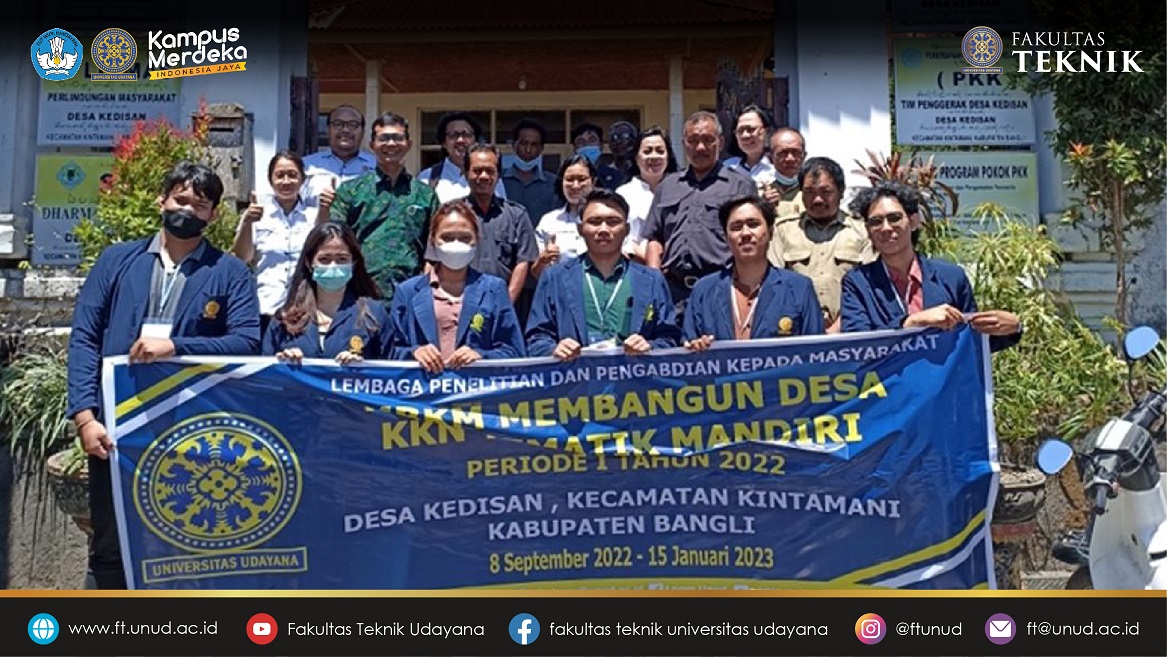 Penerimaan Mahasiswa Fakultas Teknik Pada Program MBKM   Membangun Desa KKN Tematik Periode I Universitas Udayana