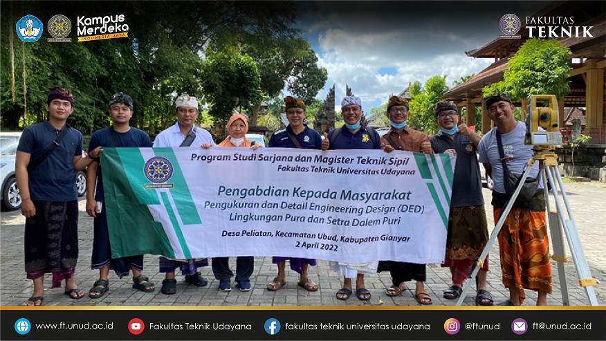 Program Studi Sarjana dan Magister Teknik Sipil FT UNUD Melaksanakan Pengabdian Kepada Masyarakat di desa Peliatan, Ubud, Gianyar